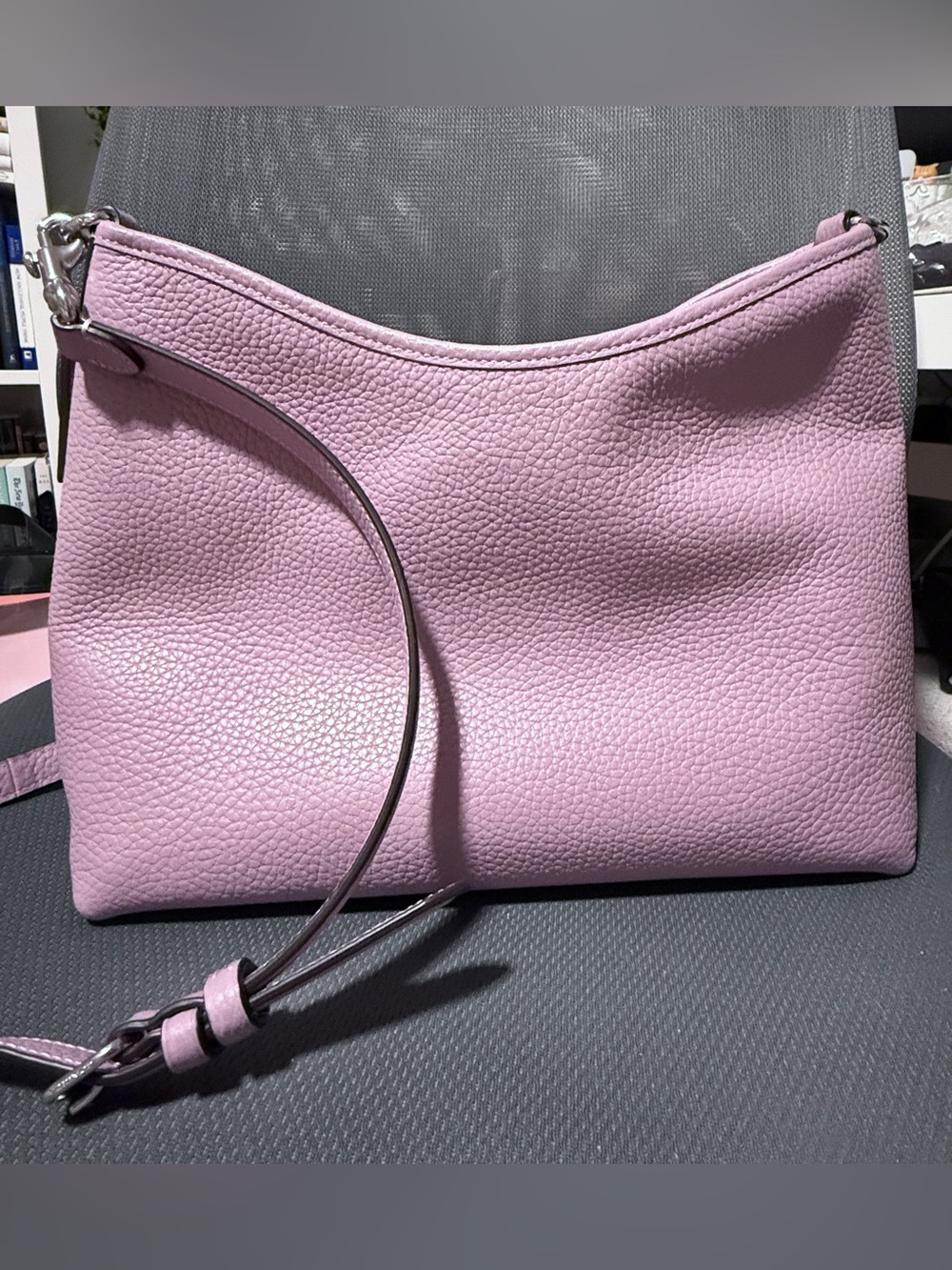 Coach Laurel Shoulder Bag in lilac purple with silver hardware - Picture 2 of 11
